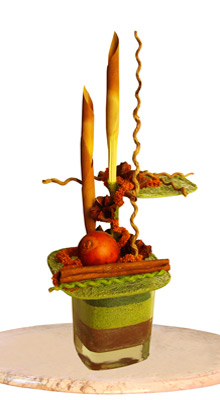 Композиция из сухоцветов на столиках в ресторанах